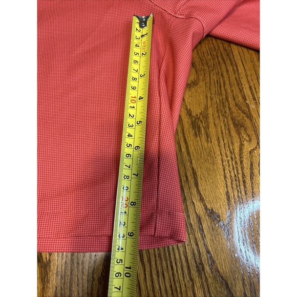 Reebok Golf Shorts Mens Sz 44 Plaid Flat Front Performance Stretch Casual Coral - Picture 7 of 9